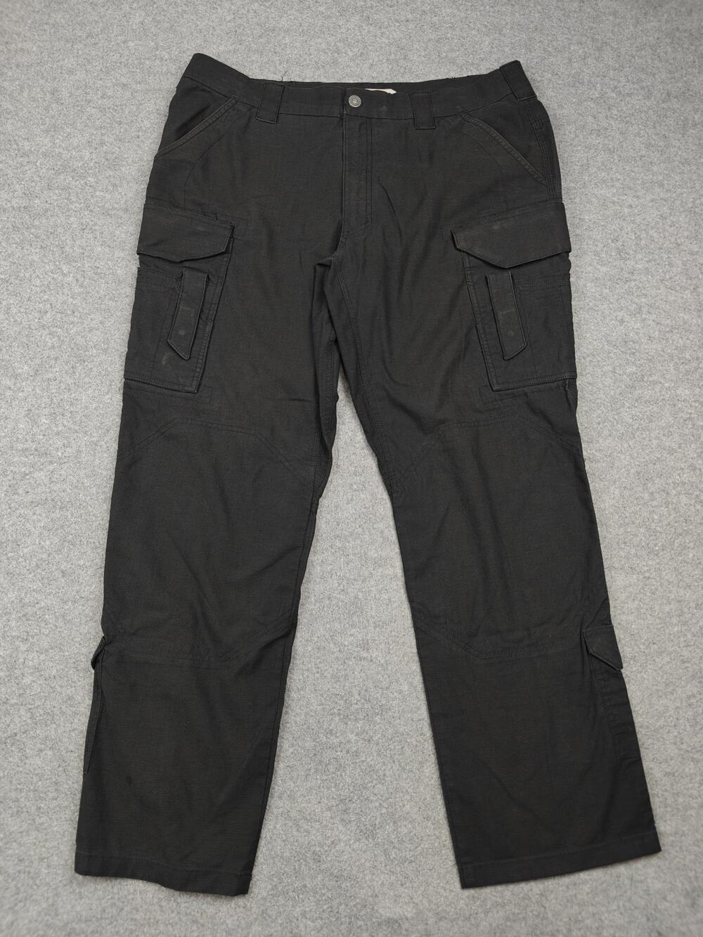 First Tactical Pants Mens 38x32 Black Cargo Relaxed Workwear Outdoor Hunting